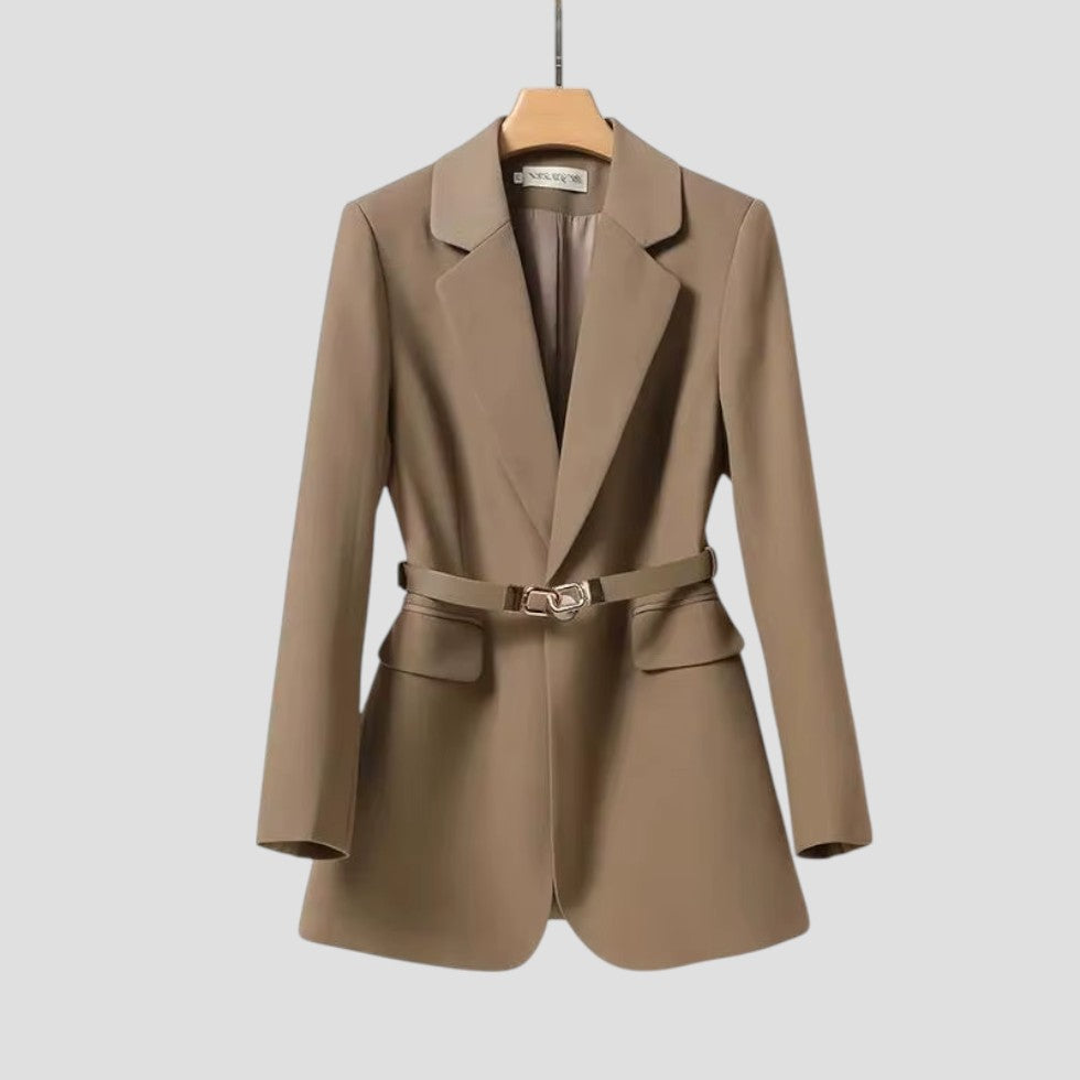 Elegant Women’s Belted Blazer Jacket – Tailored Smart Wear