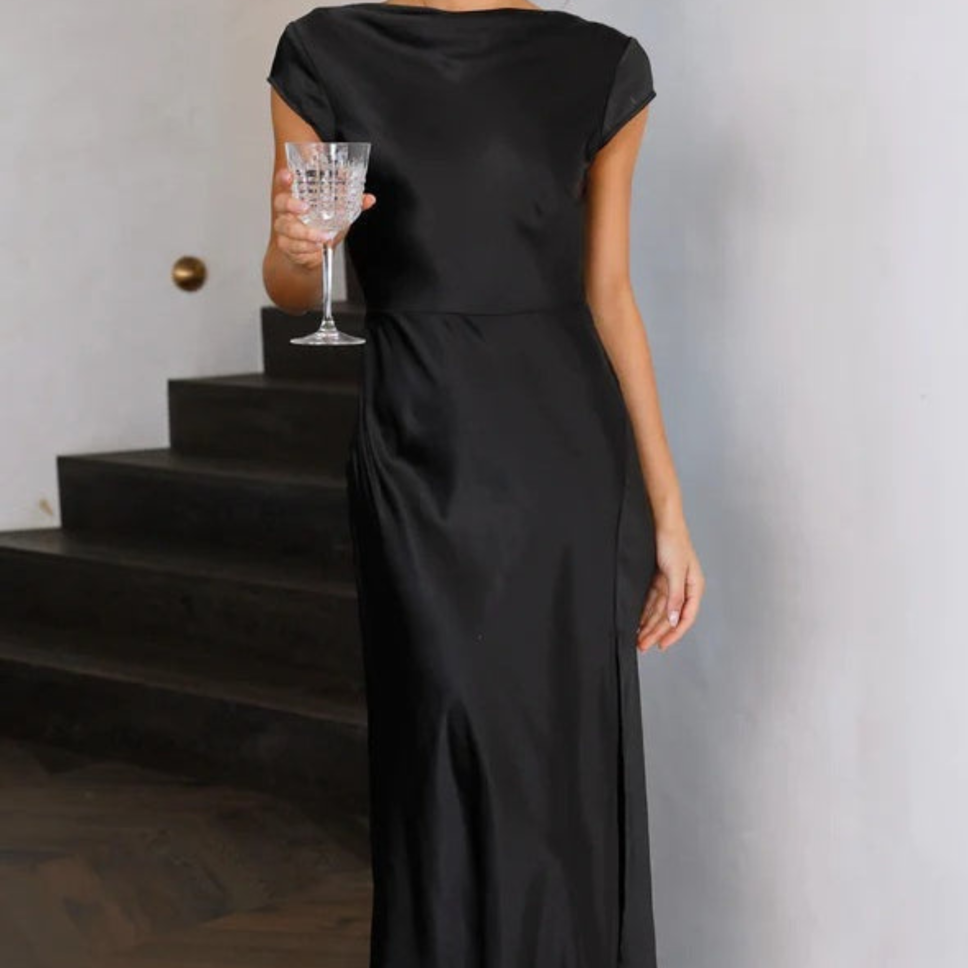 Women’s Slip Dress – Midi Length with Minimalist Silhouette