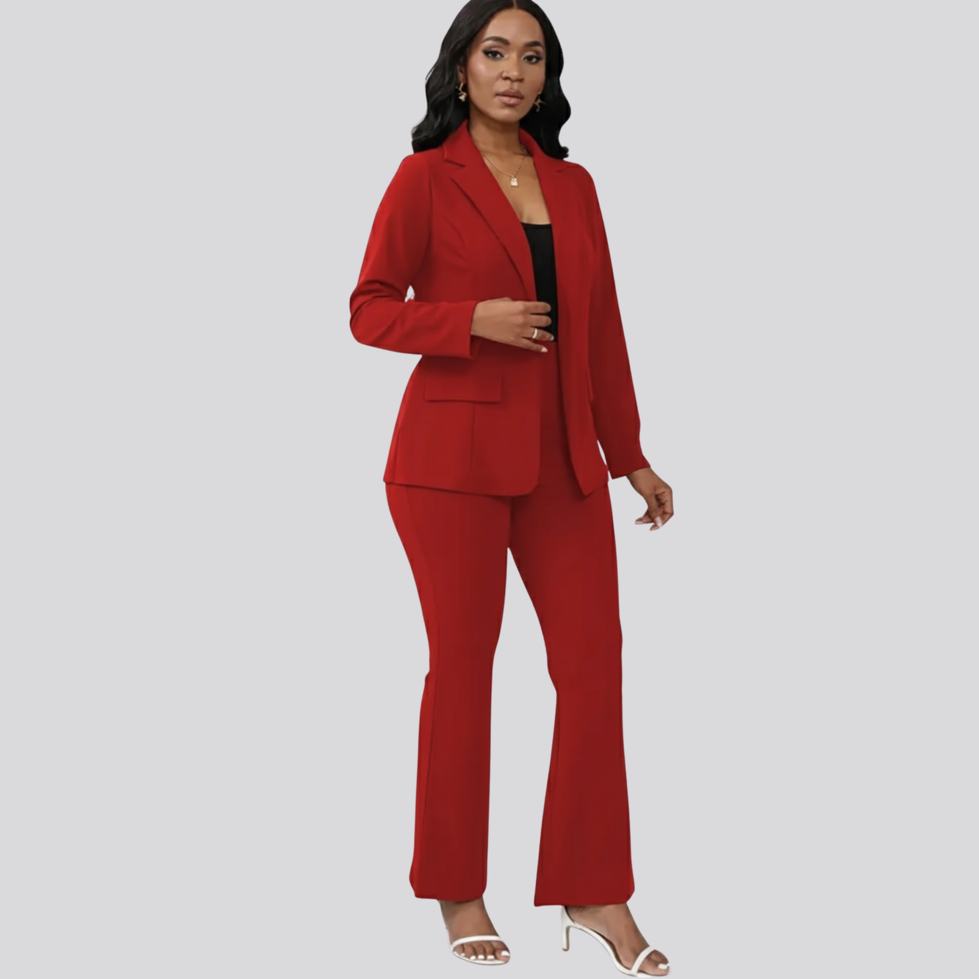 Women’s Two-Piece Suit – Tailored Blazer & Trousers Set