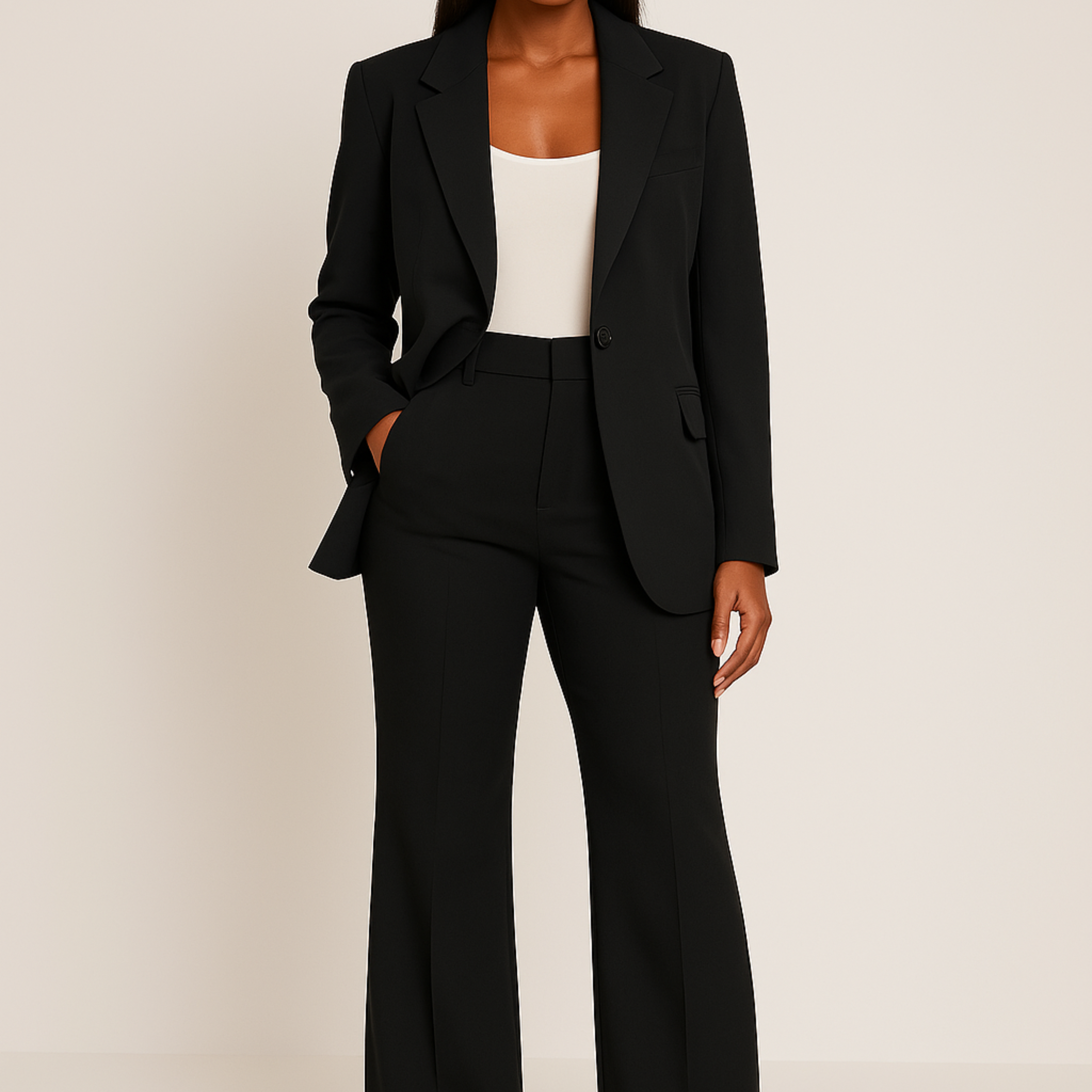 Women's Tailored Fit Pants Suit - Blazer and Pants