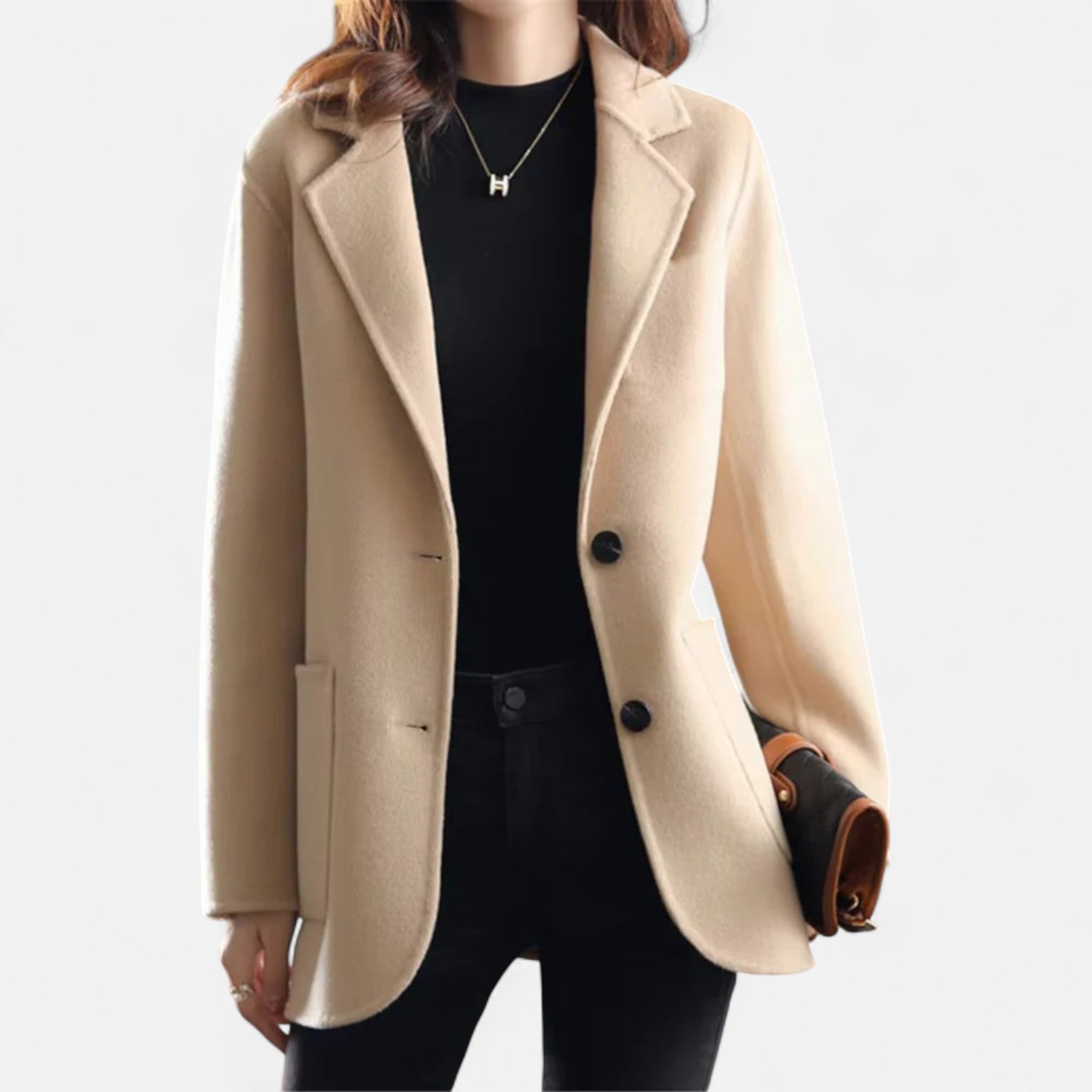 Women’s Blazer Coat – Classic Tailored – Buttoned – Structured Fit