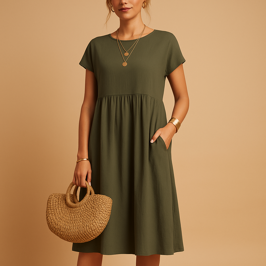 Women’s Elegant Midi Summer Dress – Lightweight and Versatile Fit