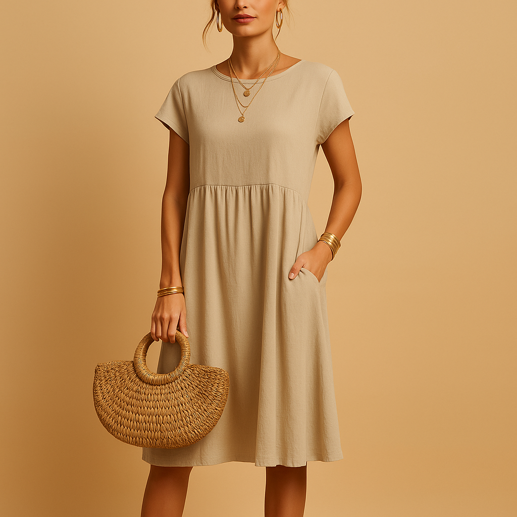 Women’s Elegant Midi Summer Dress – Lightweight and Versatile Fit