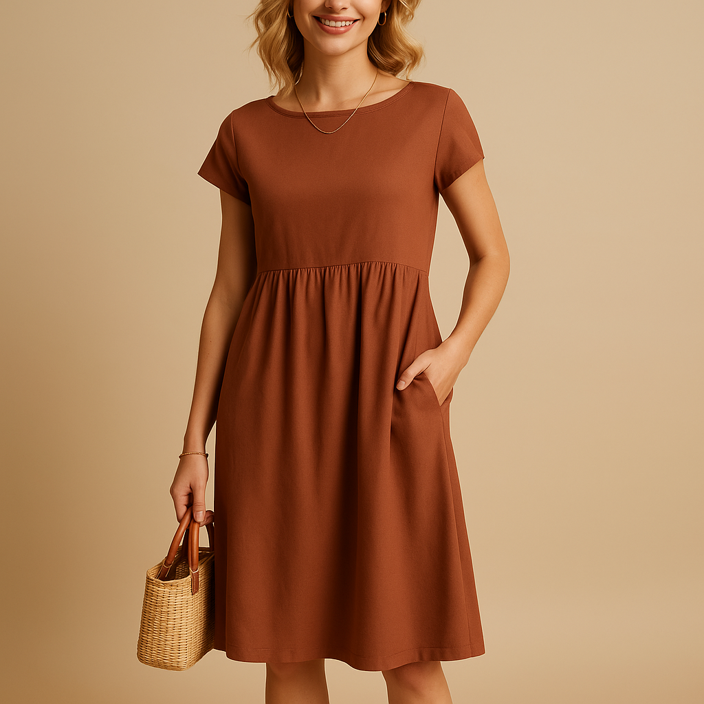 Women’s Elegant Midi Summer Dress – Lightweight and Versatile Fit