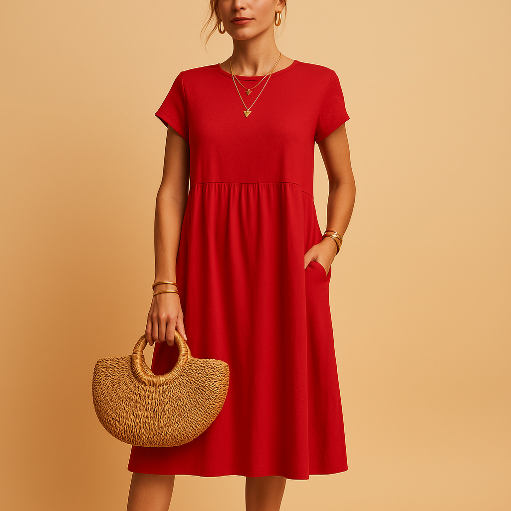 Women’s Elegant Midi Summer Dress – Lightweight and Versatile Fit