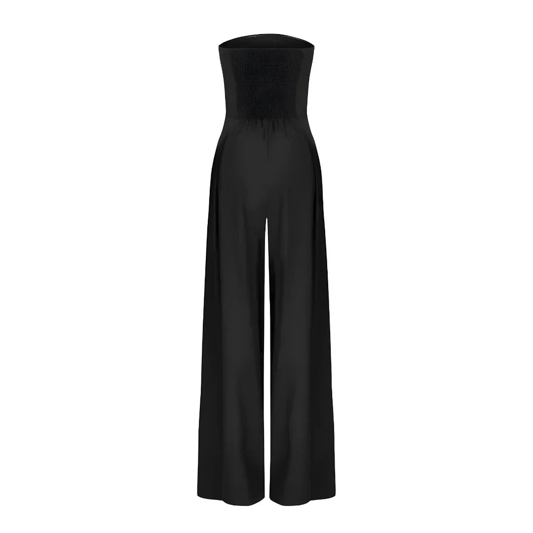 Women’s Tube Jumpsuit with Waist Sculpting Corset Effect – Elegant Slim Fit