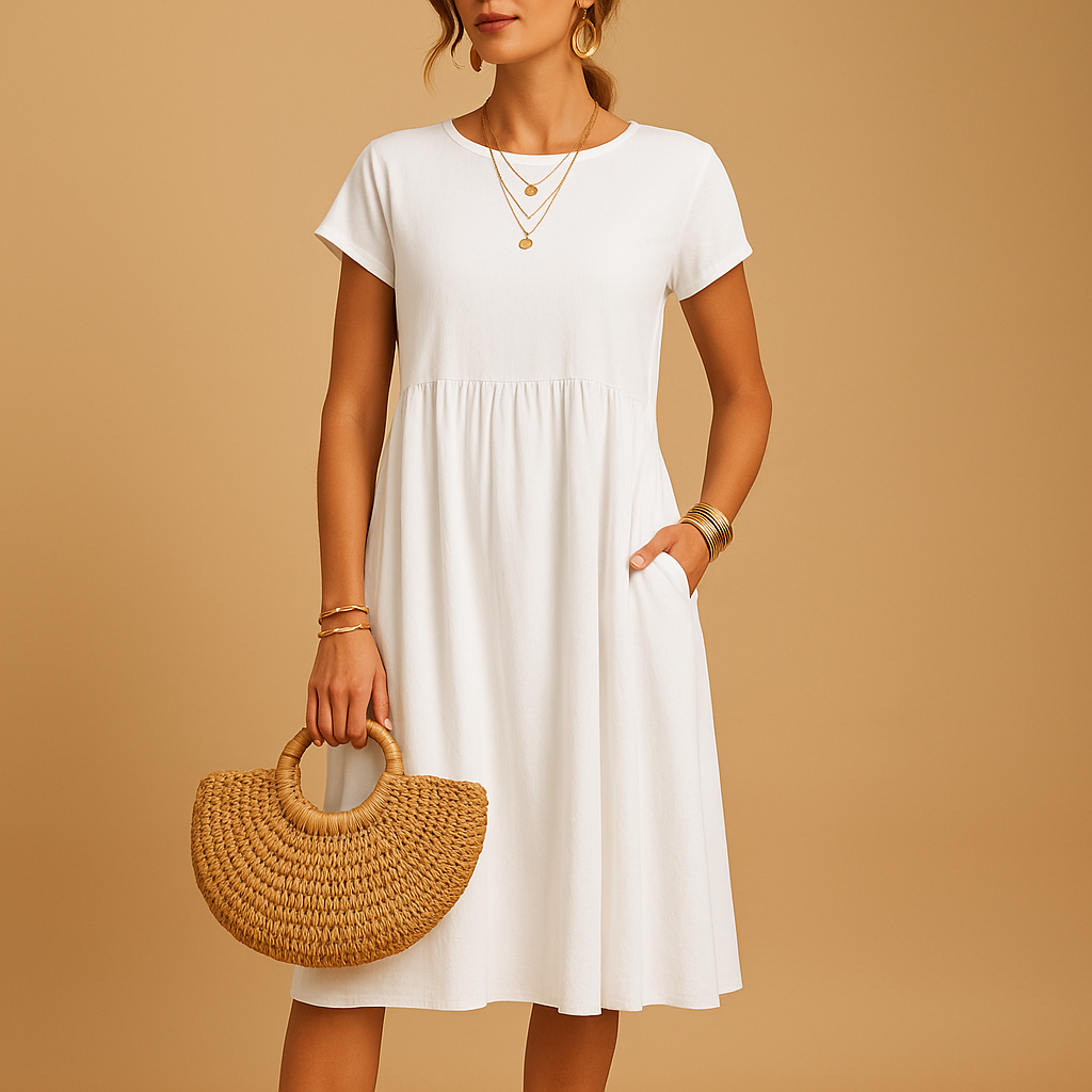 Women’s Elegant Midi Summer Dress – Lightweight and Versatile Fit